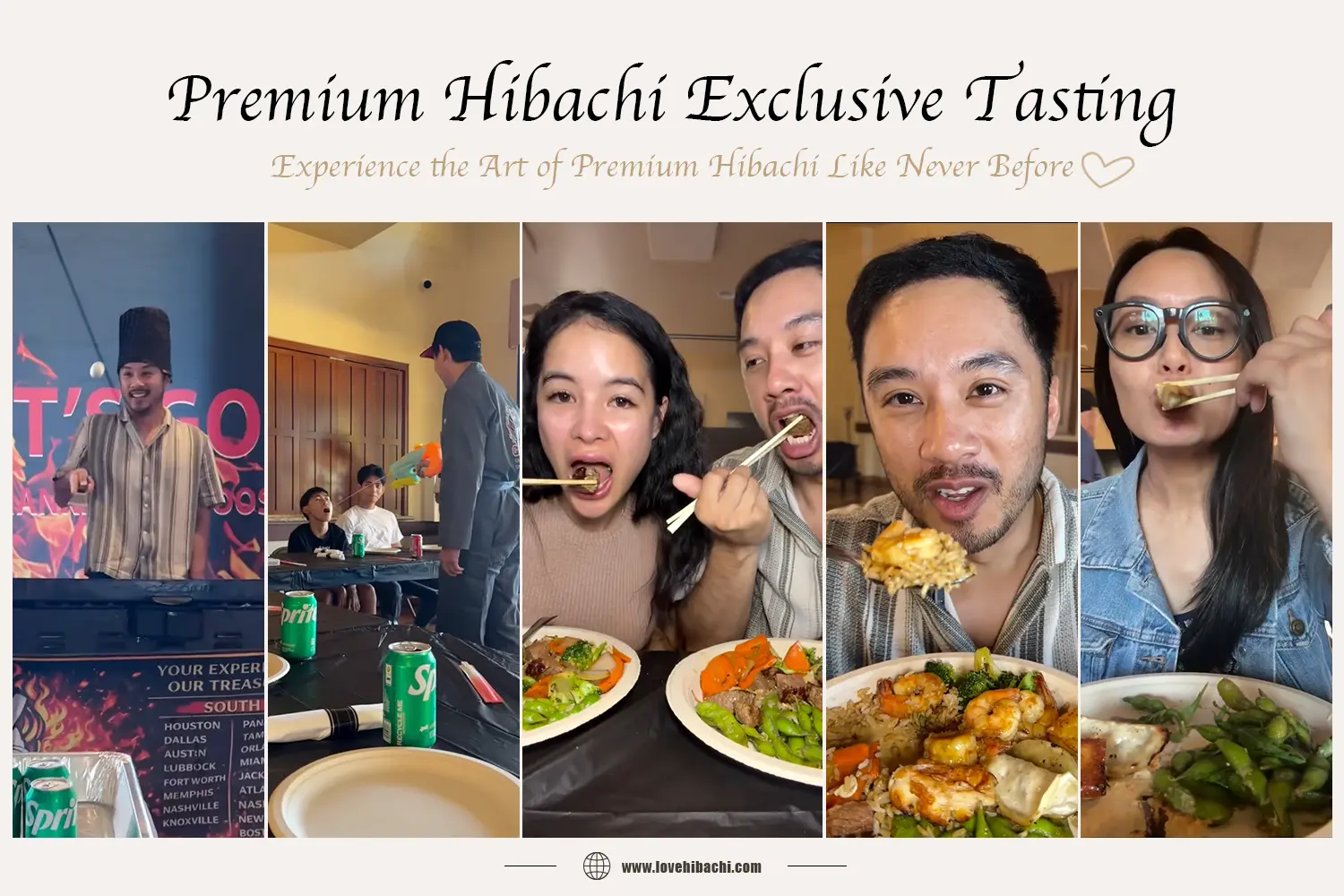 Los Angeles Influencers Experience Love Hibachi At-Home Hibachi Party