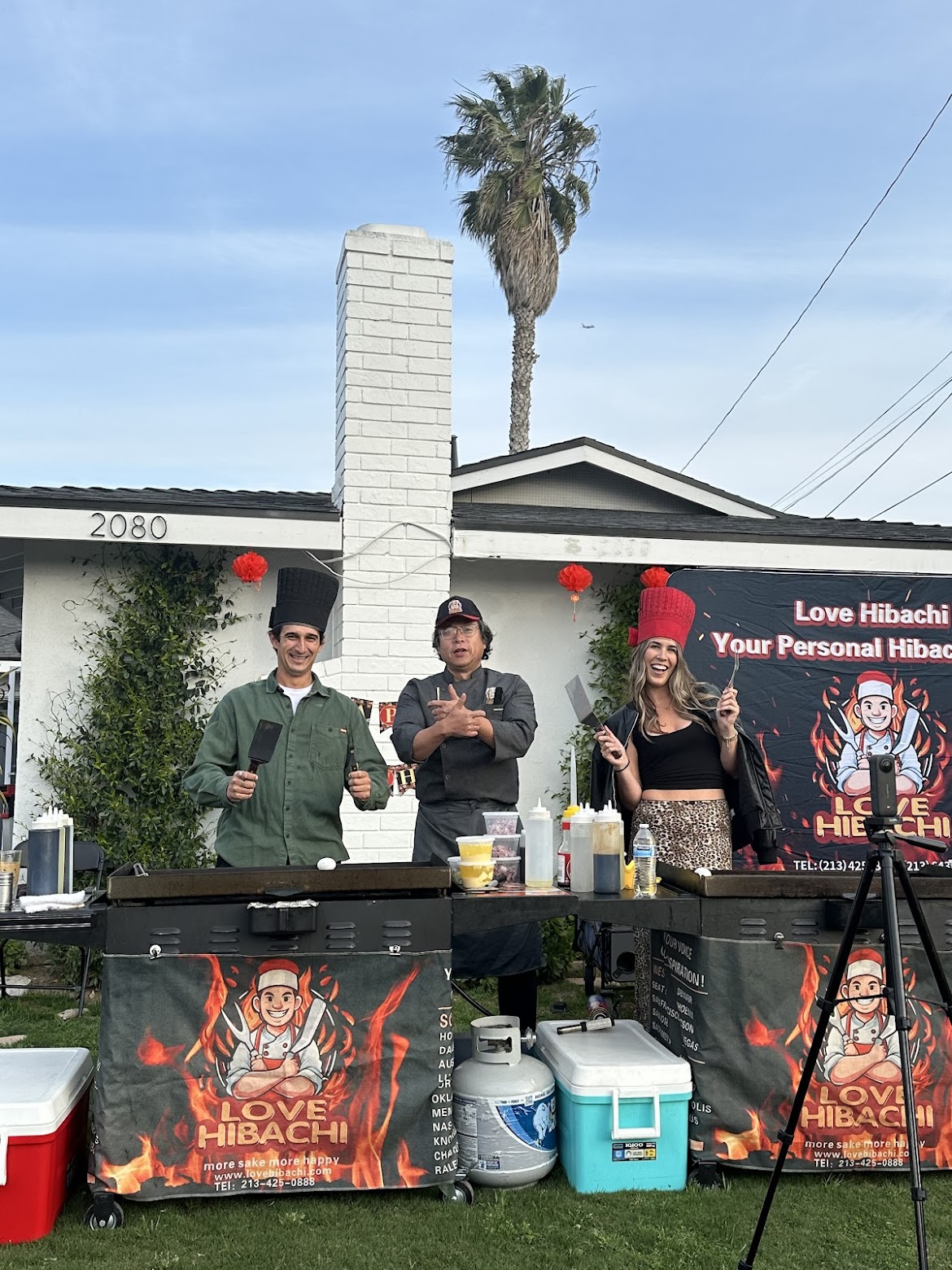 Love Hibachi chefs and event setup
