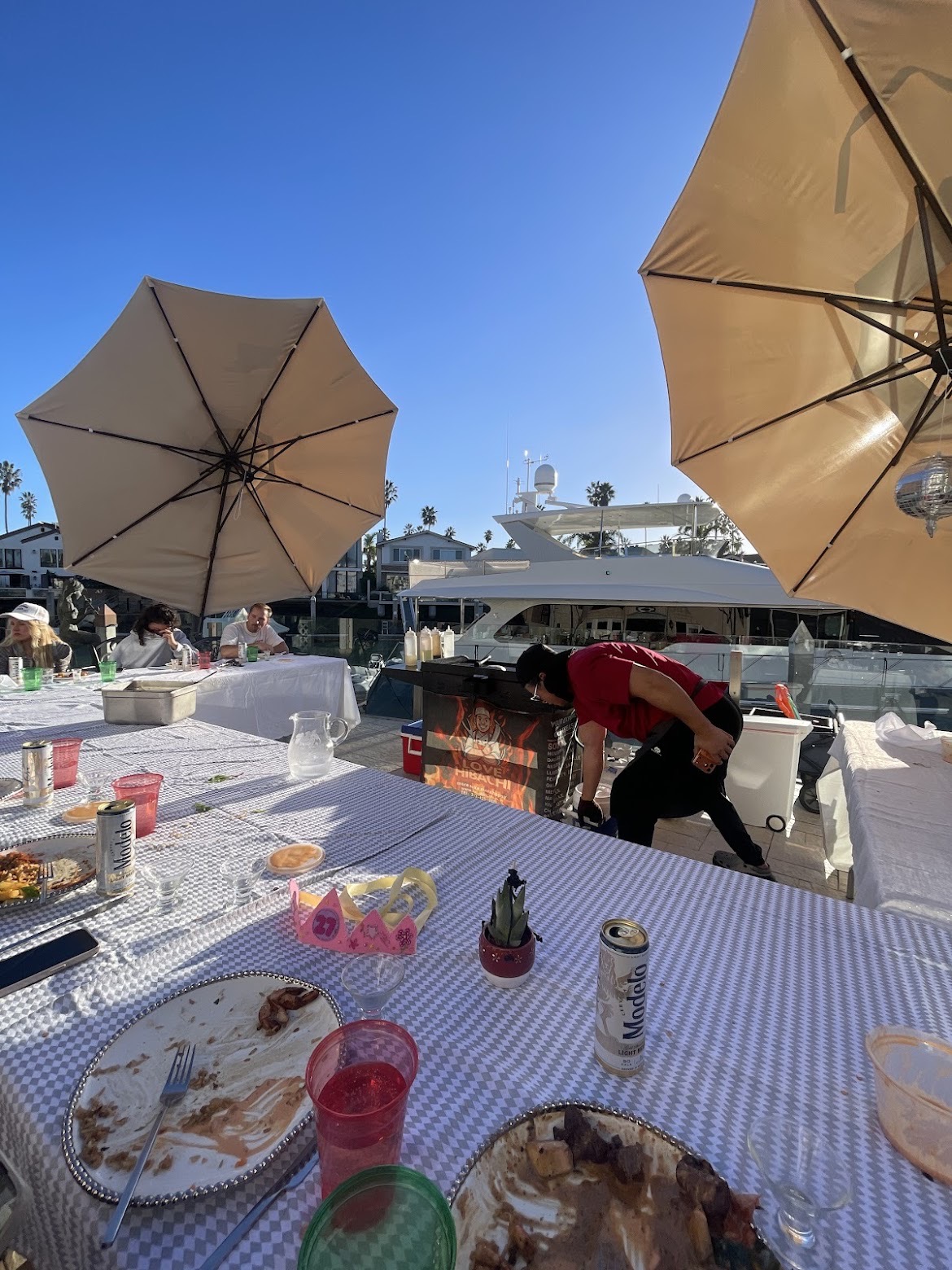 Love Hibachi yacht marina lunch event